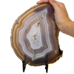 0.4Kg Sliced Brazilian Crystal Agate Lamp J755 8 Sliced Brazilian Crystal Agate Lamp J755 | Himalayan Salt Factory