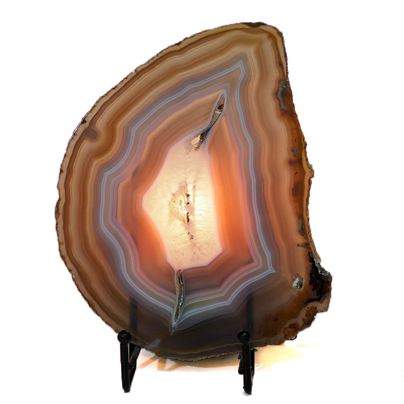 0.4Kg Sliced Brazilian Crystal Agate Lamp J755 4 Sliced Brazilian Crystal Agate Lamp J755 | Himalayan Salt Factory