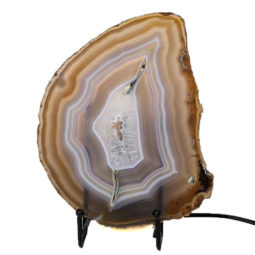Sliced Brazilian Crystal Agate Lamp J755 | Himalayan Salt Factory