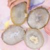 1.86Kg Sliced Thick Crystal 4 Pieces Coaster Set J674 1 Sliced Thick Crystal 4 Pieces Coaster Set J674-1