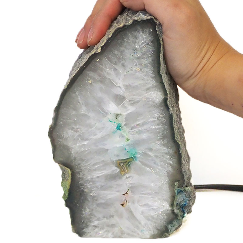 1.73Kg Agate Crystal Lamp J951 5 Agate Crystal Lamp J950 | Himalayan Salt Factory