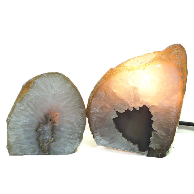 2.2Kg Agate Crystal Lamp with Agate Crystal Tealight Holder J903 5 Agate Crystal Lamp with Agate Crystal Tealight holder J903 | Himalayan Salt Factory |