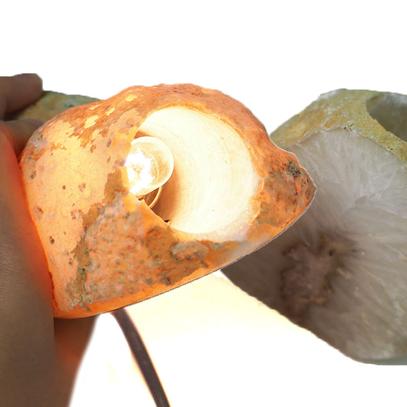 1.38Kg Agate Crystal Lamp with Agate Crystal Tealight Holder J904 6 Agate Crystal Lamp with Agate Crystal Tealight holder J904 | Himalayan Salt Factory