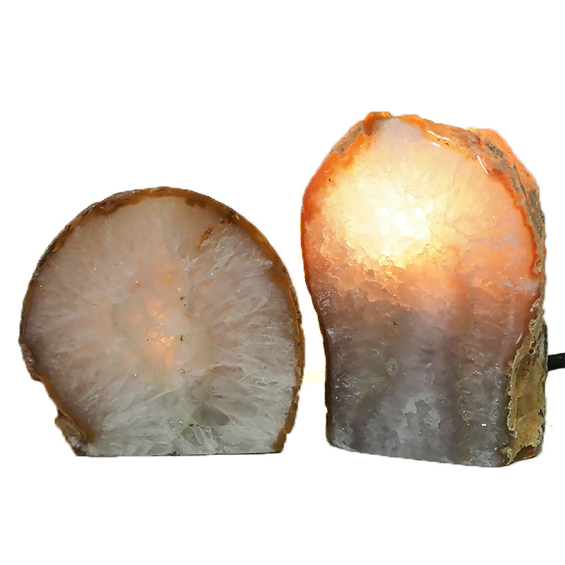 1.38Kg Agate Crystal Lamp with Agate Crystal Tealight Holder J904 4 Agate Crystal Lamp with Agate Crystal Tealight holder J904 | Himalayan Salt Factory