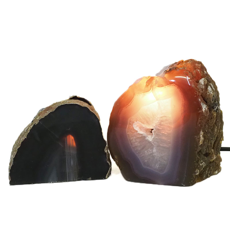 2.71Kg Agate Crystal Lamp with Agate Crystal Tealight Holder J905 4 Agate Crystal Lamp with Agate Crystal Tealight holder J905 | Himalayan Salt Factory