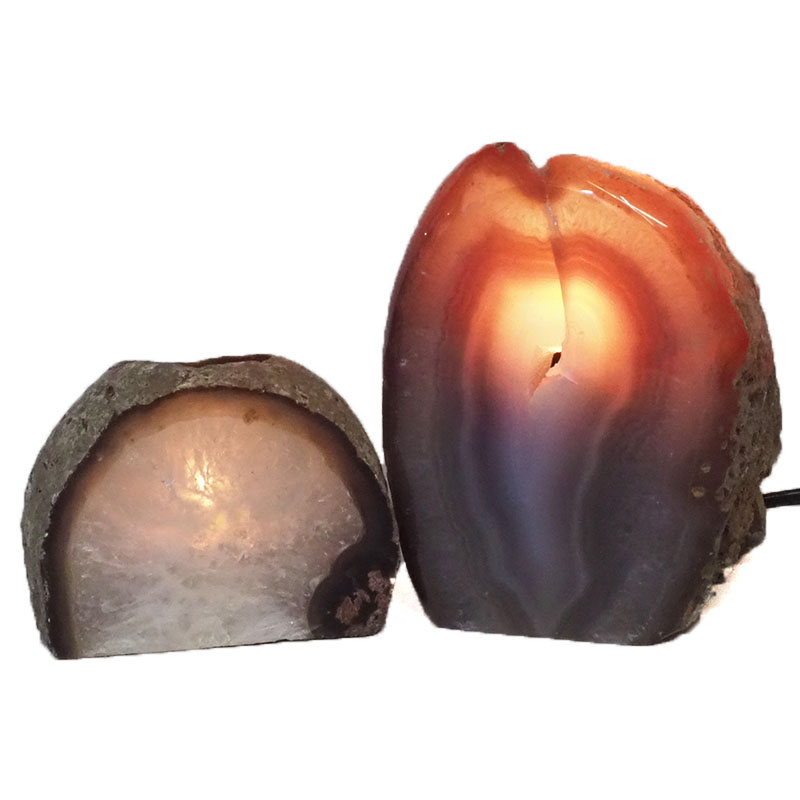 2.06Kg Agate Crystal Lamp with Agate Crystal Tealight Holder J907 4 Agate Crystal Lamp with Agate Crystal Tealight holder J907 | Himalayan Salt Factory