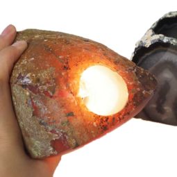 2.15Kg Agate Crystal Lamp with Agate Crystal Tealight Holder J908 10 Agate Crystal Lamp with Agate Crystal Tealight holder J908 | Himalayan Salt Factory