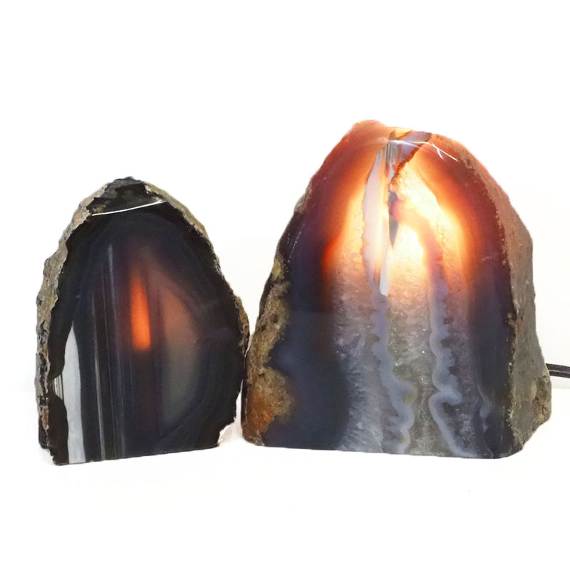 1.87Kg Agate Crystal Lamp with Agate Crystal Tealight Holder J909 4 Agate Crystal Lamp with Agate Crystal Tealight holder J909 | Himalayan Salt Factory