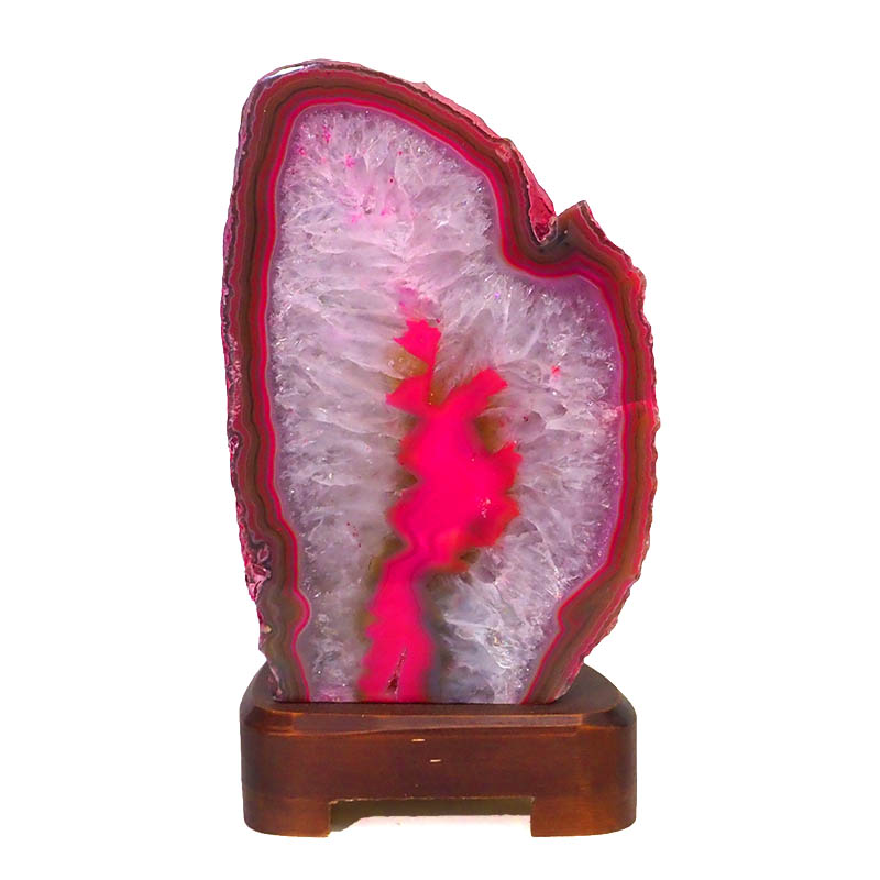 Agate Crystal Lamp with Base S494 4 Agate Crystal Lamp with Base S494 | Himalayan Salt Factory