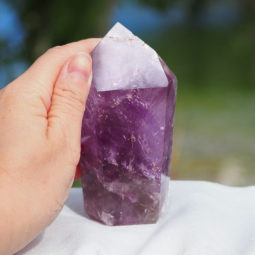 Natural Amethyst Crystal Point J805 | Himalayan Salt Factory