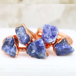 Five Healing Sodalite Copper Electroformed Rings NA 282 7 Five Healing Sodalite Copper Electroformed Rings NA 282 | Himalayan Salt Factory