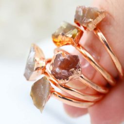 Five Protective Carnelian Copper Electroformed Rings NA 283 6 Five Protective Carnelian Copper Electroformed Rings NA 283-1 | Himalayan Salt Factory