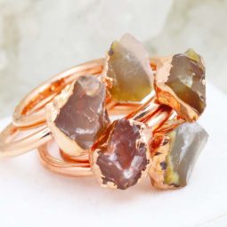 Five Protective Carnelian Copper Electroformed Rings NA 283 7 Five Protective Carnelian Copper Electroformed Rings NA 283-2 | Himalayan Salt Factory