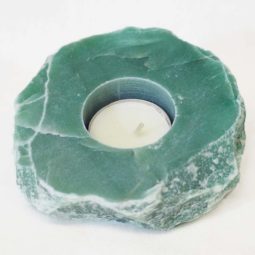 Green Quartz Slab Tealight Candle Holder - Polished | Himalayan Salt Factory