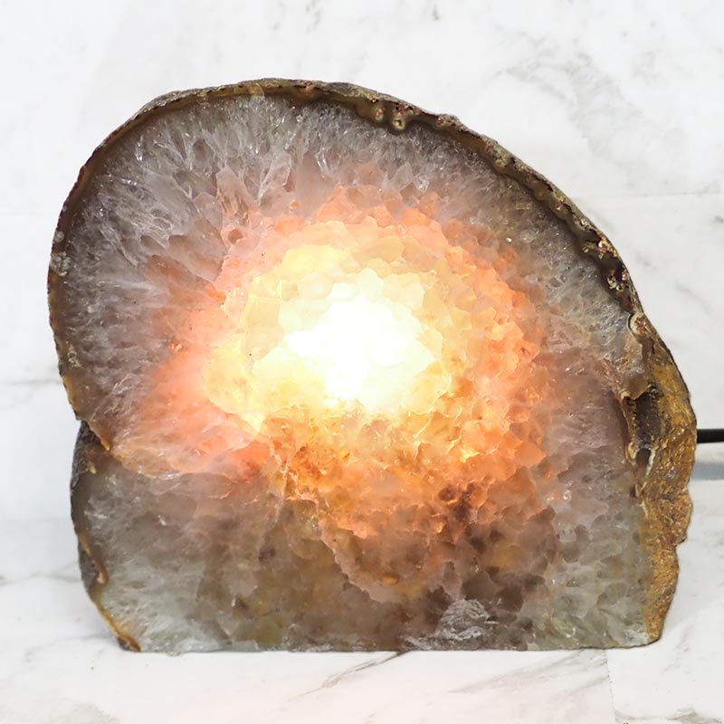 2.85Kg Natural Agate Crystal Lamp J939 4 Natural Agate Crystal Lamp J939 | Himalayan Salt Factory