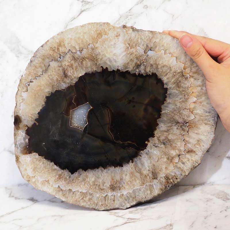 2.3Kg Natural Agate Crystal Plate J894 4 Natural Agate Crystal Plate J894 | Himalayan Salt Factory