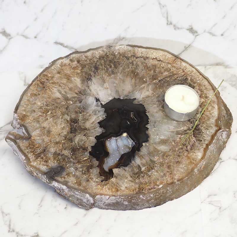 2.3Kg Natural Agate Crystal Plate J897 3 Natural Agate Crystal Plate J897 | Himalayan Salt Factory
