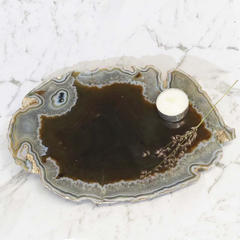 1.9Kg Natural Agate Crystal Plate J900 3 Natural Agate Crystal Plate J900 | Himalayan Salt Factory