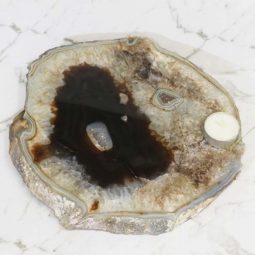 Natural Agate Crystal Plate J902 | Himalayan Salt Factory