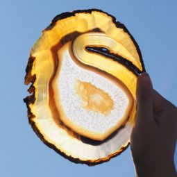 0.26Kg Natural Agate Plate J838 5 Natural Agate Plate J838 | Himalayan Salt Factory