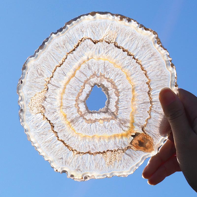 0.25Kg Natural Agate Plate J839 3 Natural Agate Plate J839 | Himalayan Salt Factory