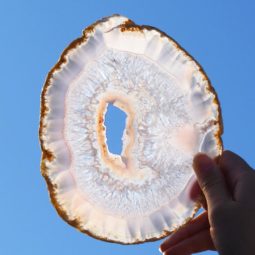 0.29Kg Natural Agate Plate J842 5 Natural Agate Plate J842 | Himalayan Salt Factory