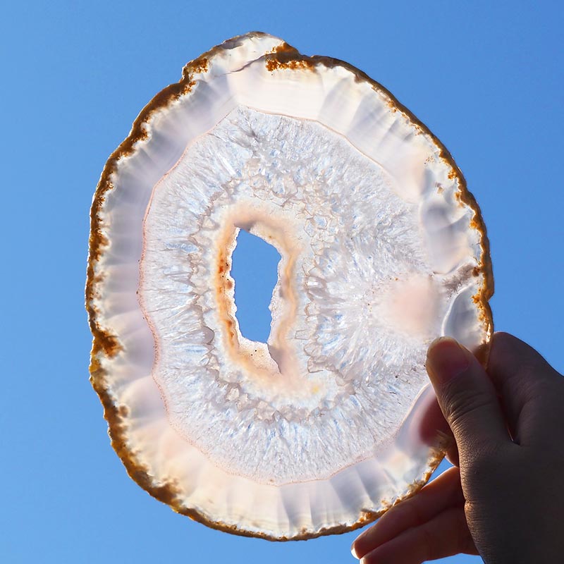 0.29Kg Natural Agate Plate J842 4 Natural Agate Plate J842 | Himalayan Salt Factory