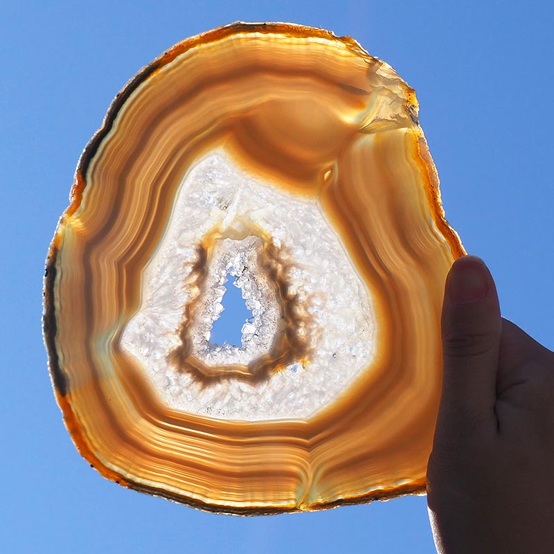 0.24Kg Natural Agate Plate J844 3 Natural Agate Plate J844 | Himalayan Salt Factory