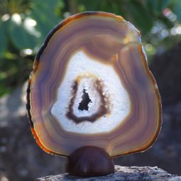 0.24Kg Natural Agate Plate J844 5 Natural Agate Plate J844 | Himalayan Salt Factory