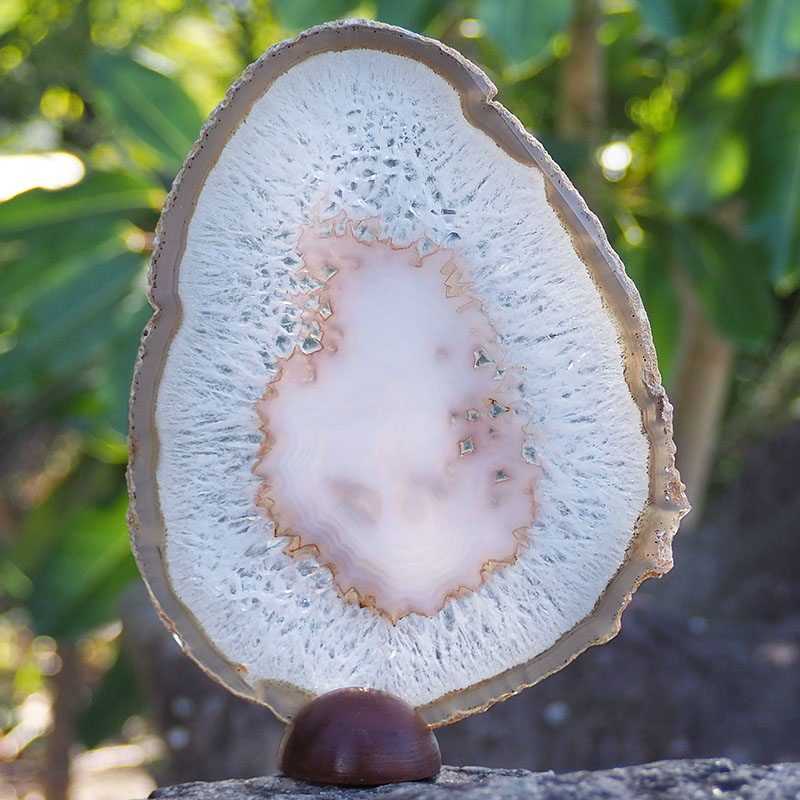 0.48Kg Natural Agate Plate J846 4 Natural Agate Plate J846 | Himalayan Salt Factory