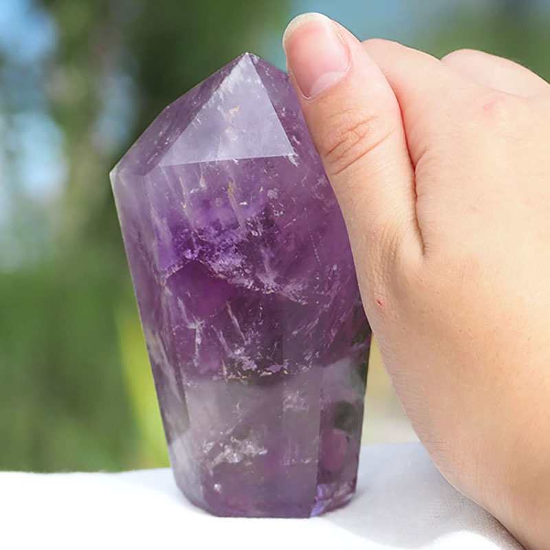 Natural Amethyst Crystal Point J807 4 Natural Amethyst Crystal Point J807 | Himalayan Salt Factory
