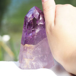 Natural Amethyst Crystal Point J810 5 Natural Amethyst Crystal Point J810 | Himalayan Salt Factory