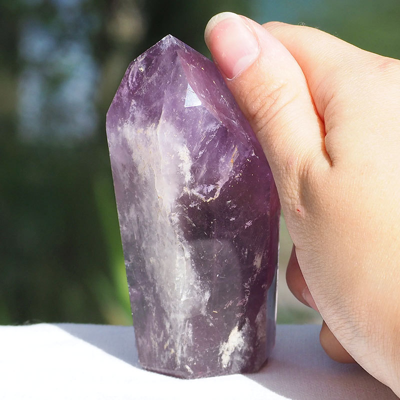 Natural Amethyst Crystal Point J819 4 Natural Amethyst Crystal Point J819 | Himalayan Salt Factory