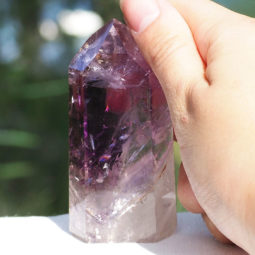 Natural Amethyst Crystal Point J821 5 Natural Amethyst Crystal Point J821 | Himalayan Salt Factory