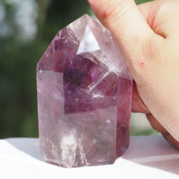 Natural Amethyst Crystal Point J827 5 Natural Amethyst Crystal Point J827 | Himalayan Salt Factory