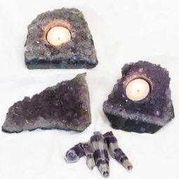 2.3Kg Natural Amethyst Loving Set J923 5 Natural Amethyst Loving Set J923 | Himalayan Salt Factory