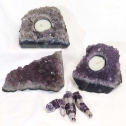 Natural Amethyst Loving Set J923 | Himalayan Salt Factory