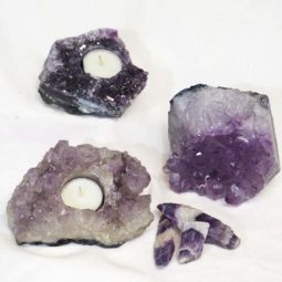 Natural Amethyst Loving Set J927 | Himalayan Salt Factory
