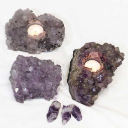3.22Kg Natural Amethyst Loving Set J928 5 Natural Amethyst Loving Set J928 | Himalayan Salt Factory