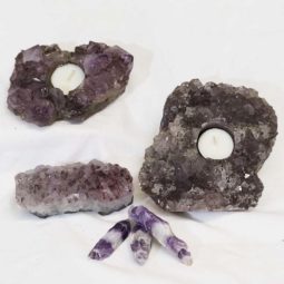 3.51Kg Natural Amethyst Loving Set J929 5 Natural Amethyst Loving Set J929 | Himalayan Salt Factory