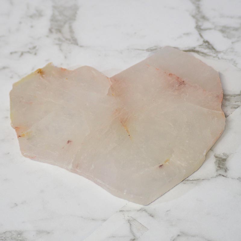 0.24kg Natural Clear Quartz Coaster J863 6 Natural Clear Quartz Coaster J863 | Himalayan Salt Factory
