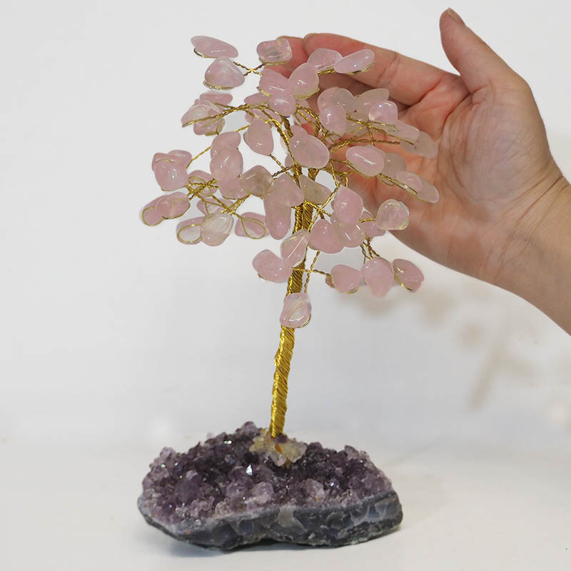 Rose Quartz Gemstone Tree - Medium For Sale - AfterPay Available