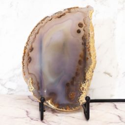 0.19Kg Sliced Brazilian Crystal Agate Lamp J849 6 Sliced Brazilian Crystal Agate Lamp J849 | Himalayan Salt Factory