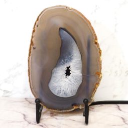 Sliced Brazilian Crystal Agate Lamp J854 | Himalayan Salt Factory
