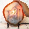0.21Kg Sliced Brazilian Crystal Agate Lamp J858 2 Sliced Brazilian Crystal Agate Lamp J858 | Himalayan Salt Factory