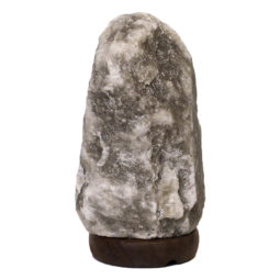 3-5kg Grey Natural Shaped Himalayan Salt Lamp – Timber Base (12V – 12W) | Himalayan Salt Factory