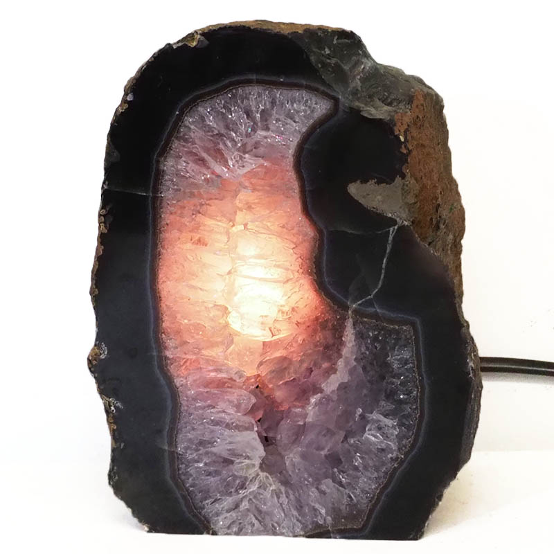 Natural Agate Crystal Lamp J1052 4 Natural Agate Crystal Lamp J1052 | Himalayan Salt Factory