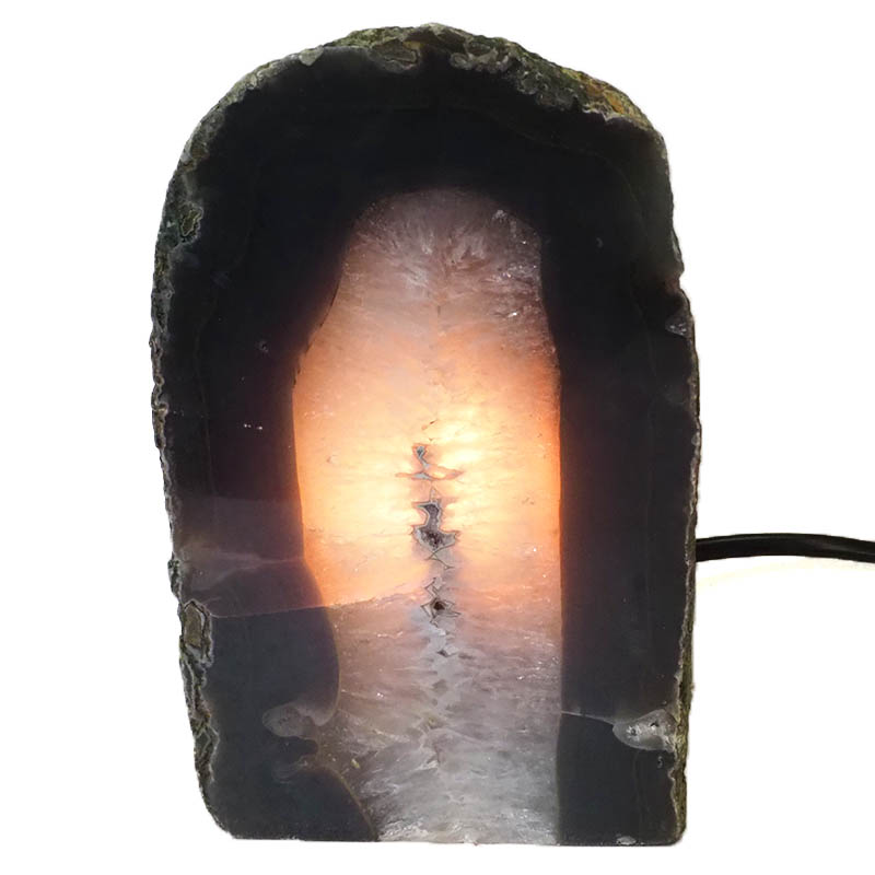 Natural Agate Crystal Lamp J1054 4 Natural Agate Crystal Lamp J1054 | Himalayan Salt Factory