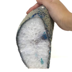 1.78kg Teal Agate Crystal Lamp J1142 8 Agate Crystal Lamp J1142 | Himalayan Salt Factory