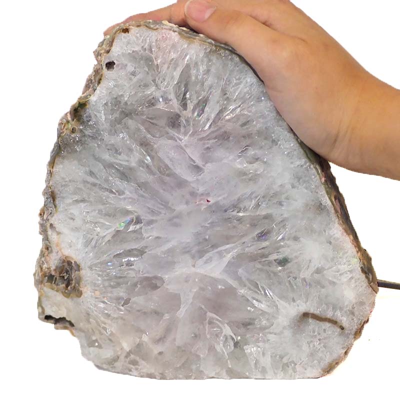 3.38Kg Natural Agate Crystal Lamp J1028 4 Natural Agate Crystal Lamp J1028 | Himalayan Salt Factory